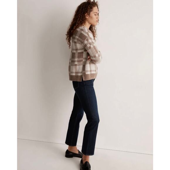 Madewell Hartfield Pullover Sweater Soft Alpaca Blend Heather Ashwood Boxy Fit M - Picture 2 of 15